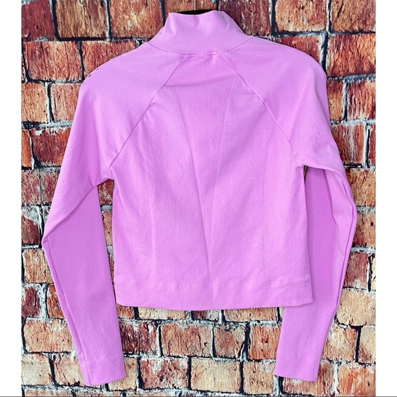NWT Fabletics Nixie Crop SculptKnit® Jacket II Purple Large High Neck Zip Front - Picture 3 of 7